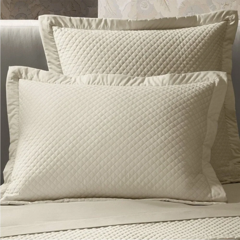 Ralph Lauren Wyatt Standard Pillow Sham Hollywood Cream